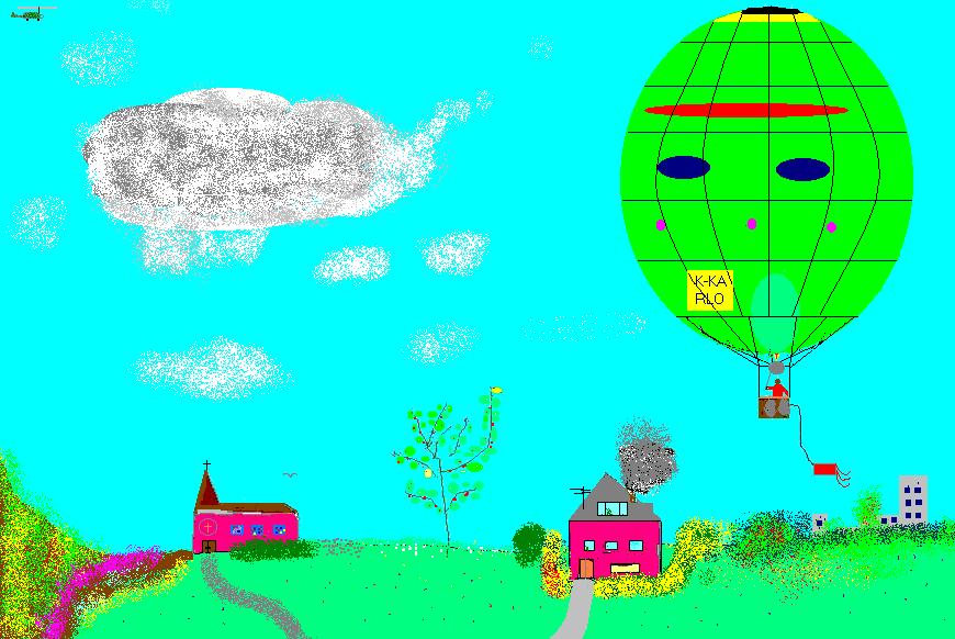 Bild mit Ballon